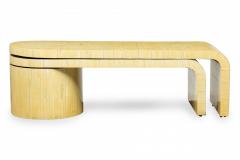 Mid Century American Inlaid Horn Pivoting Low Coffee Table - 4635501
