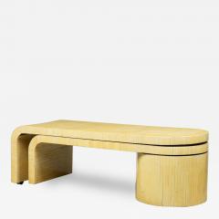 Mid Century American Inlaid Horn Pivoting Low Coffee Table - 4689845