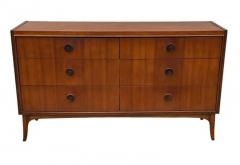 Mid Century American Modern Double Dresser or Cabinet or Credenza in Walnut - 3708578