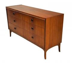 Mid Century American Modern Double Dresser or Cabinet or Credenza in Walnut - 3708581