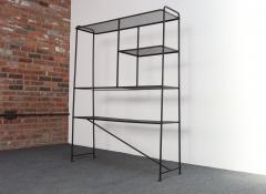 Mid Century American Modern Iron Shelving Unit Etagere by Freda Diamond - 4684658