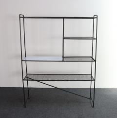 Mid Century American Modern Iron Shelving Unit Etagere by Freda Diamond - 4684659