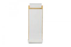 Mid Century American Stainless Steel and Brass Display Pedestal - 4635704