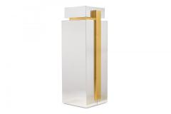Mid Century American Stainless Steel and Brass Display Pedestal - 4635705