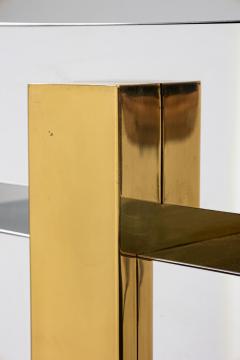 Mid Century American Stainless Steel and Brass Display Pedestal - 4635708