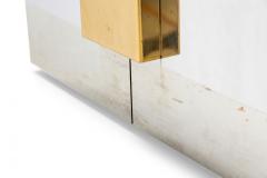Mid Century American Stainless Steel and Brass Display Pedestal - 4635709