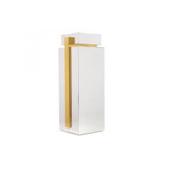 Mid Century American Stainless Steel and Brass Display Pedestal - 4642269