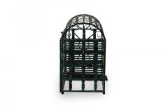 Mid Century American Treasure Chest Iron Wine Rack with Latched Draw Door - 4197644