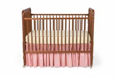 Mid Century American Turned Spindle Lacquered Wood Baby Crib - 4668975