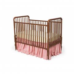 Mid Century American Turned Spindle Lacquered Wood Baby Crib - 4734321