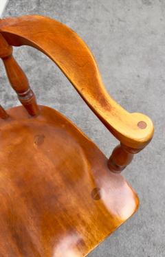 Mid Century Americana Maple Wood Carved Chair Armchair - 3498771
