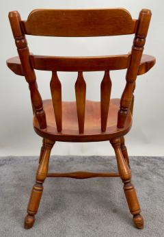 Mid Century Americana Maple Wood Carved Chair Armchair - 3498772