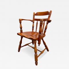 Mid Century Americana Maple Wood Carved Chair Armchair - 3504394