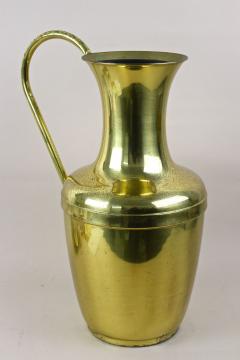 Mid Century Amphora Brass Vase With Handle Floor Vase Austria circa 1940 50s - 4046910