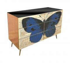 Mid Century Art Deco Style Italian Handcrafted Pop Art Six Drawer Chest Cabinet - 4553017