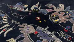 Mid Century Artistic French Tapestry 5 3 x 7 8  - 4241820