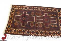 Mid Century Aubergine Medium Pile Wool Rug - 2354315