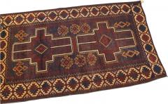 Mid Century Aubergine Medium Pile Wool Rug - 2360446