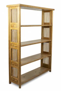 Mid Century Austrian Style Cerused Oak Open Bookcases - 2793651