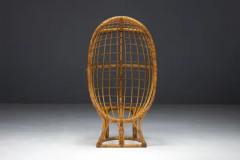 Mid Century Bamboo Egg Chair Italy 1970s - 3472298