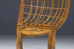 Mid Century Bamboo Egg Chair Italy 1970s - 3472377