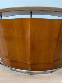Mid Century Bar Counter Teak Wood Metal Travertine Italy circa 1970 - 4620801
