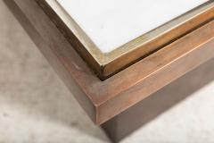Mid Century Belgium Chrome Bronze Coffee Table - 2476714