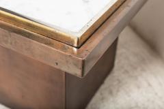 Mid Century Belgium Chrome Bronze Coffee Table - 2476721