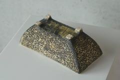 Mid Century Birch Bark Studio Pottery Planter 1950s - 4582562