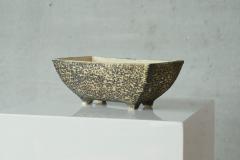 Mid Century Birch Bark Studio Pottery Planter 1950s - 4582602