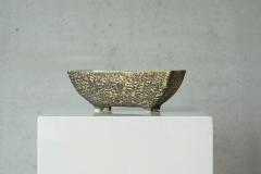 Mid Century Birch Bark Studio Pottery Planter 1950s - 4582606