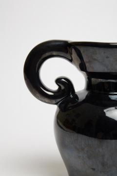 Mid Century Black Ceramic Vase - 2585498