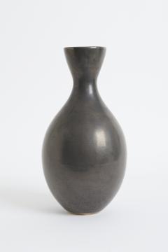 Mid Century Black Ceramic Vase - 3366447