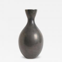 Mid Century Black Ceramic Vase - 3371957