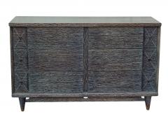 Mid Century Black Cerused Double Dresser - 2990347