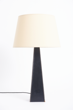 Mid Century Black Leather Table Lamp - 3920937