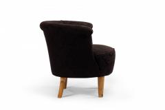 Mid Century Black Upholstered Tub Chair - 1378752