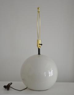 Mid Century Blanc de Chine Ceramic Ball Form Table Lamp - 1465136