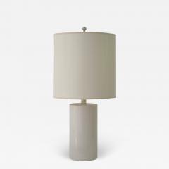 Mid Century Blanc de Chine Ceramic Cylinder Form Table Lamp - 2502551