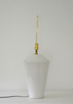 Mid Century Blanc de Chine Ceramic Geometric Form Table Lamp - 2703780
