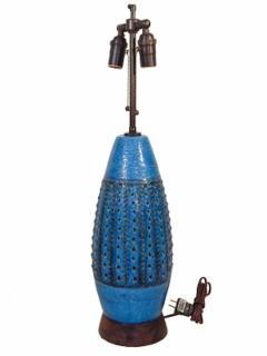 Mid Century Blue Bitossi Lamp - 1505302