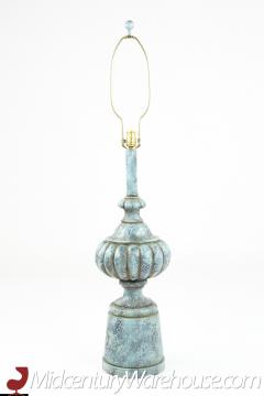 Mid Century Blue Ceramic Table Lamp - 2355590