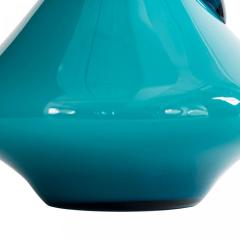 Mid Century Blue Glass Pitcher - 4197241