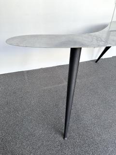 Mid Century Boomerang Marble and Metal Compass Console Table Italy 1970s - 3231323