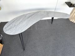 Mid Century Boomerang Marble and Metal Compass Console Table Italy 1970s - 3231324