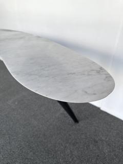 Mid Century Boomerang Marble and Metal Compass Console Table Italy 1970s - 3231328