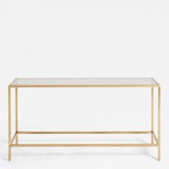 Mid Century Brass Console Table - 3719244