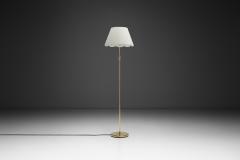 Mid Century Brass Floor Lamp with Round Base Europe Mid 20th Century - 4263081