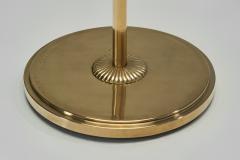 Mid Century Brass Floor Lamp with Round Base Europe Mid 20th Century - 4263093
