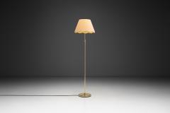 Mid Century Brass Floor Lamp with Round Base Europe Mid 20th Century - 4266775